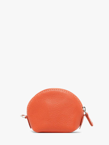 Leather Caviar Coin Purse Crinkles Orange caviar 14026 other view 2