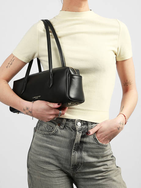 Sac Porté épaule Donna Cube Cuir Lancaster Noir donna cube 128 vue secondaire 1
