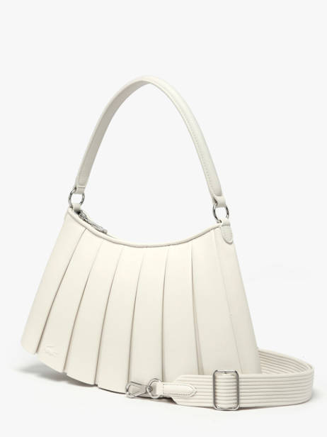 Sac Porté épaule Lenglen Cuir Lacoste Blanc lenglen NU5176DP vue secondaire 1