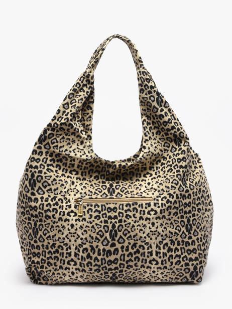 Sac Porté épaule Leopard Coton Miniprix Beige leopard L vue secondaire 2