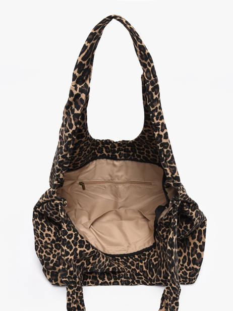 Shoulder Bag Leopard Cotton Miniprix Beige leopard L other view 2