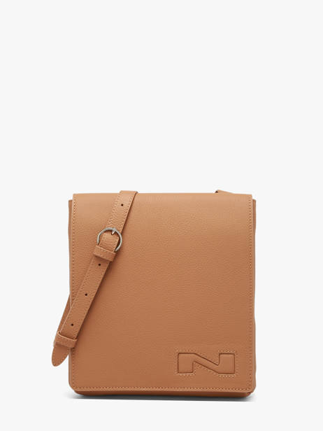 Sac Bandoulière Dinant Cuir Nathan baume Marron n city 3