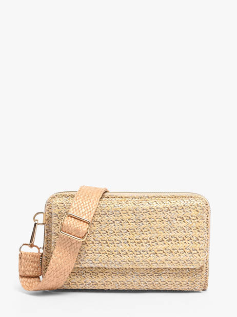 Portefeuille Et Bandoulière Miniprix Beige raphia 1460