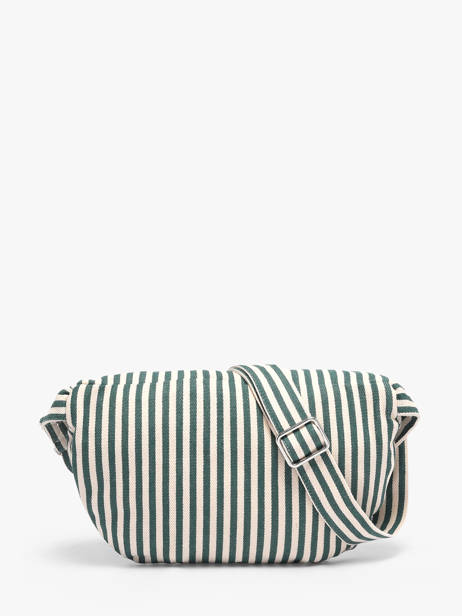 Le Sac Banane Custine Striped Coton Recyclé Rivedroite Vert spring striped CUSTSTRI vue secondaire 3