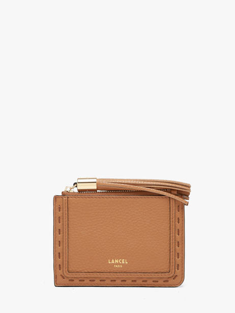 Card Holder Premier Flirt Leather Lancel Brown premier flirt A14033