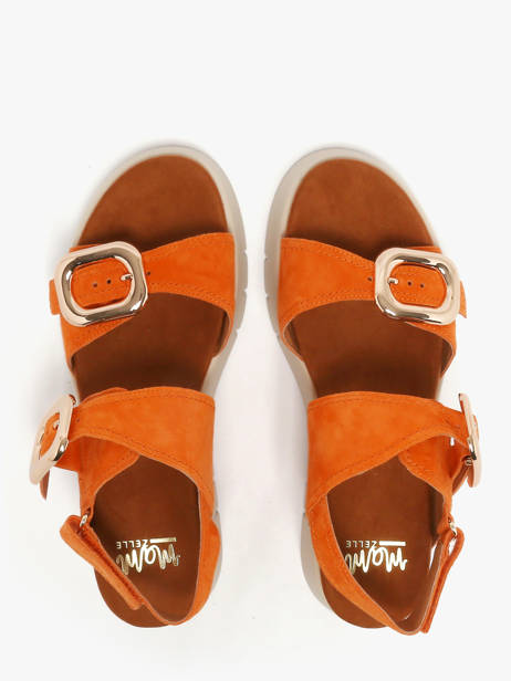 Sandals In Leather Mam'zelle Orange women CSGNQ06 other view 3