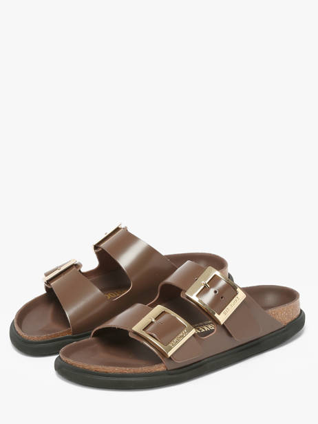 Mules En Cuir Birkenstock Marron women 1031910 vue secondaire 1