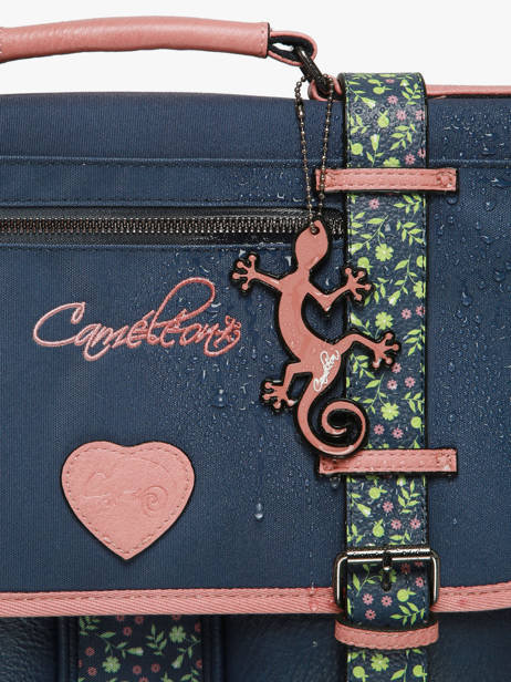 Cartable 2 Compartiments Cameleon Bleu vintage fantasy PBVGCA38 vue secondaire 6