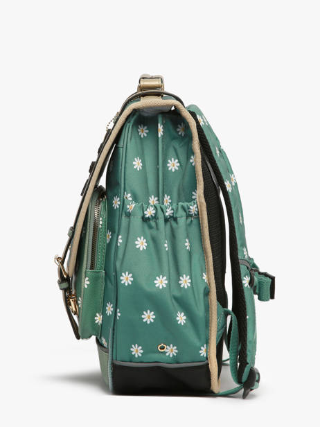3-compartment Backpack Cameleon Green vintage fantasy PBVGSD39 other view 2