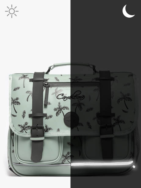 Cartable 2 Compartiments Cameleon Vert vintage north PBVWCA38 vue secondaire 7