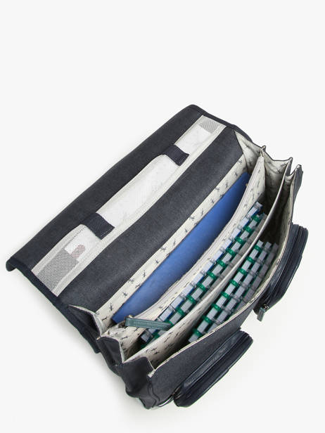 Satchel 3 Compartments Cameleon Blue vintage urban PBVBCA41 other view 3