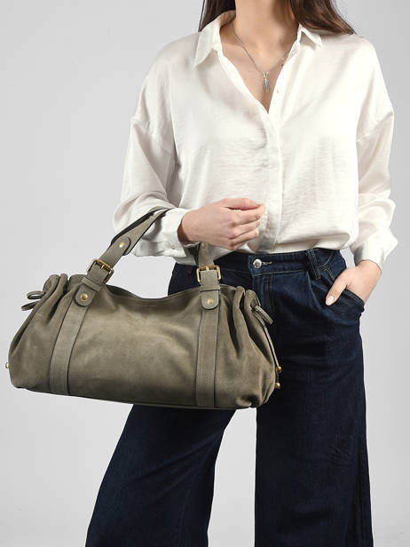 Shoulder Bag Folk Leather Gerard darel Green folk DDS01407 other view 1