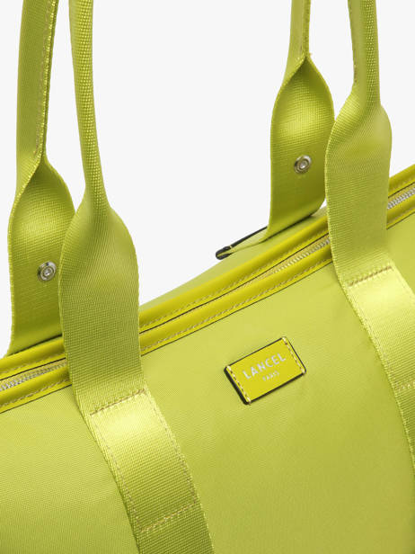 Medium Mistral Rollable Tote Bag Nylon And Leather Lancel Green mistral A13995 other view 3