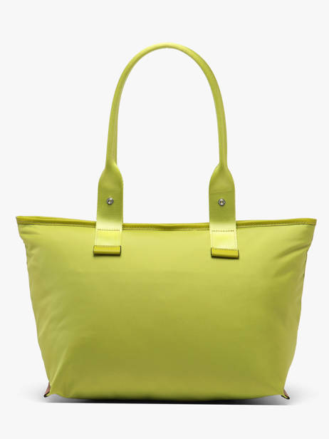 Medium Mistral Rollable Tote Bag Nylon And Leather Lancel Green mistral A13995 other view 5