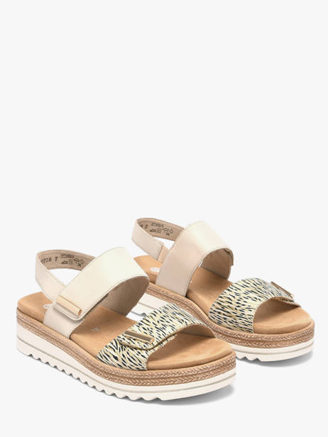 Sandals In Leather Remonte Beige women 60 other view 1