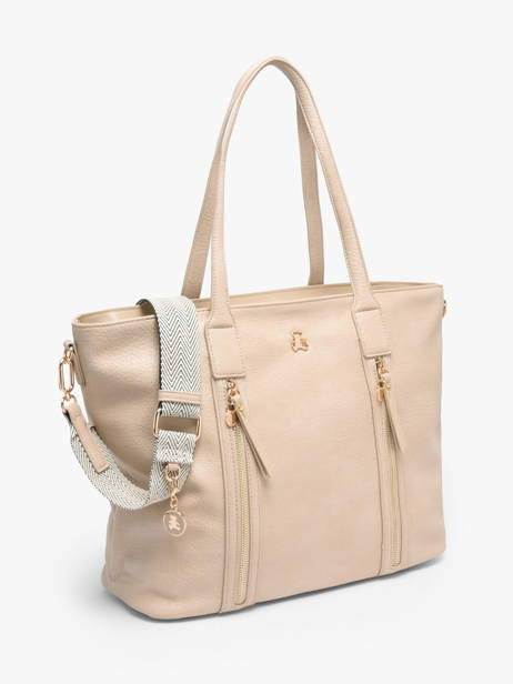 Shoulder Bag Zip Lulu castagnette Beige zip ALBIN other view 1