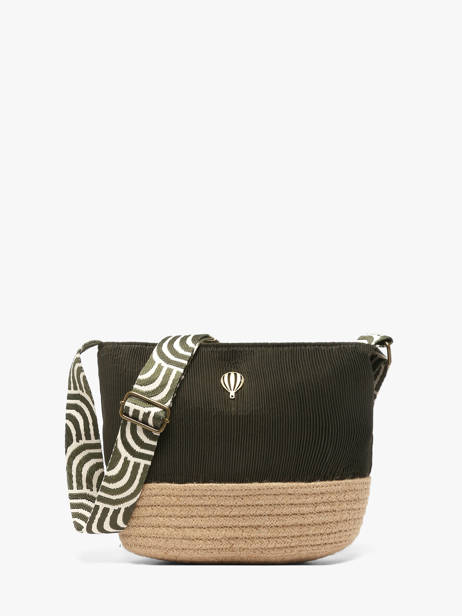 Shoulder Bag Tissee Le voyage en panier Green tissee PM924
