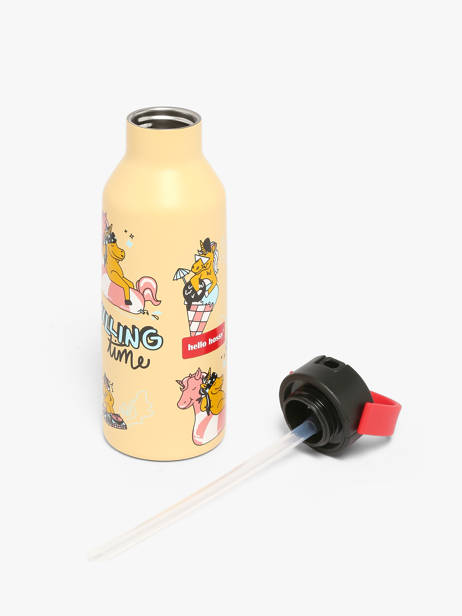 Gourde Hello hossy Jaune cool kids 500M vue secondaire 3