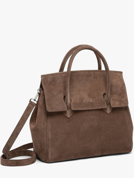 Sac à Main Clara Cuir Daim Nathan baume Marron nathan 2S vue secondaire 1