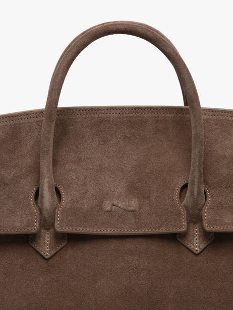 Sac à Main Clara Cuir Daim Nathan baume Marron nathan 2S vue secondaire 2