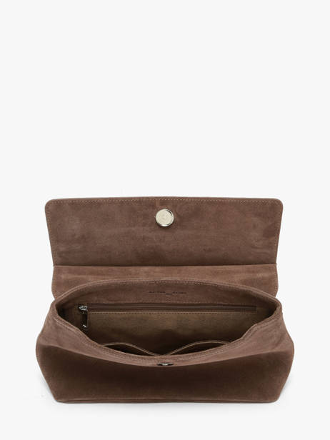 Sac Bandoulière Clarita Cuir Daim Nathan baume Marron nathan 18S vue secondaire 3