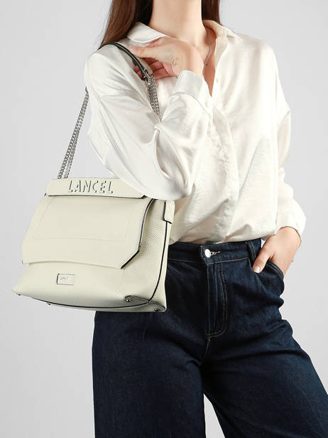 Sac Bandoulière L Ninon Soft Cuir Lancel Blanc ninon A13783 vue secondaire 2