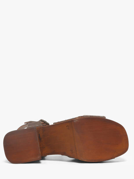 Sandales à Talon En Cuir Semerdjian Marron accessoires MICOL vue secondaire 4