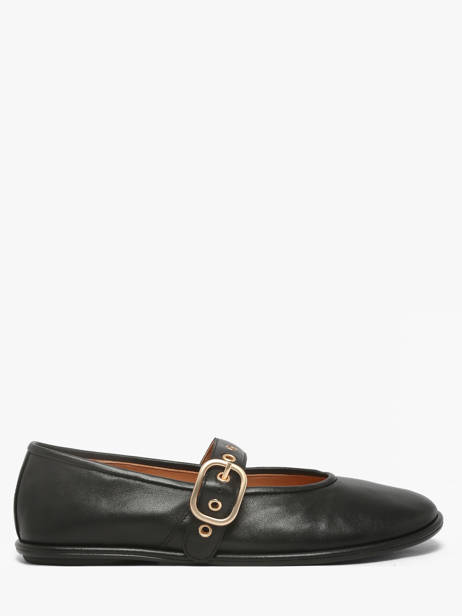 Ballerines Avec Brides En Cuir Inuovo Noir accessoires CT005BLK