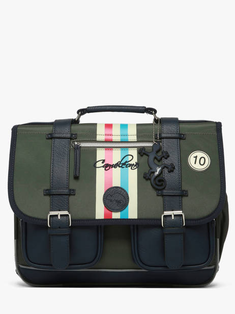 Cartable 2 Compartiments Cameleon Bleu vintage urban CA38