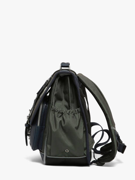 Cartable 2 Compartiments Cameleon Bleu vintage urban CA38 vue secondaire 3