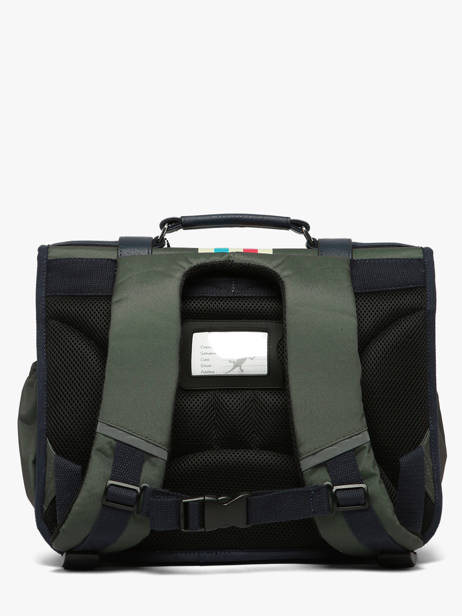 Cartable 2 Compartiments Cameleon Bleu vintage urban CA38 vue secondaire 5
