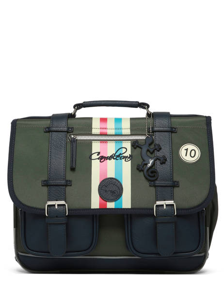 Cartable 2 Compartiments Cameleon Bleu vintage urban CA38 vue secondaire 7