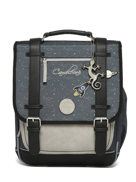 2-compartment Backpack Cameleon Gray vintage urban SD39 other view 7