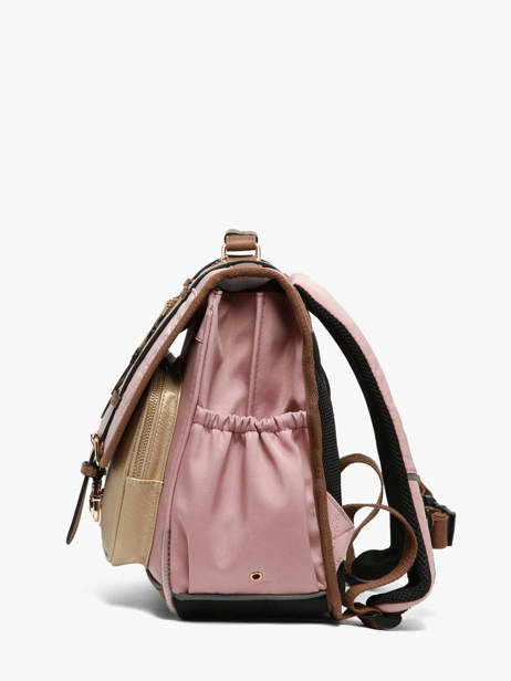 Satchel For Kids 2 Compartments Cameleon Brown vintage fantasy CA38 other view 3
