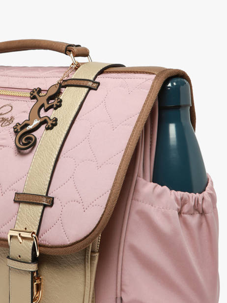 Satchel For Kids 3 Compartments Cameleon Brown vintage fantasy CA41 other view 6