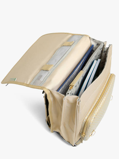 2-compartment Backpack Cameleon Beige vintage fantasy SD39 other view 4