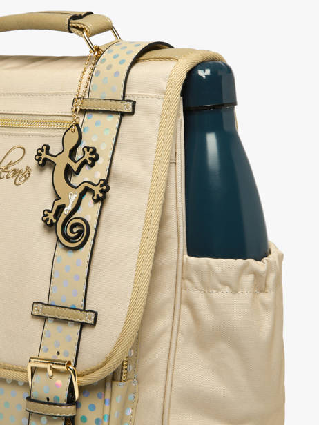 2-compartment Backpack Cameleon Beige vintage fantasy SD39 other view 6