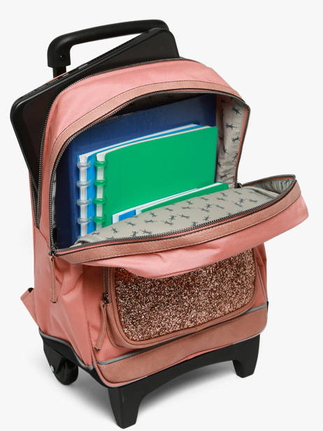2-compartment Wheeled Schoolbag Cameleon Pink vintage fantasy SR40 other view 4