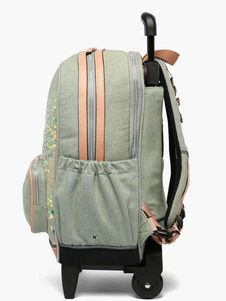 Sac A Dos à Roulettes 2 Compartiments Vintage Fantasy Cameleon Vert vintage fantasy SR40 vue secondaire 1