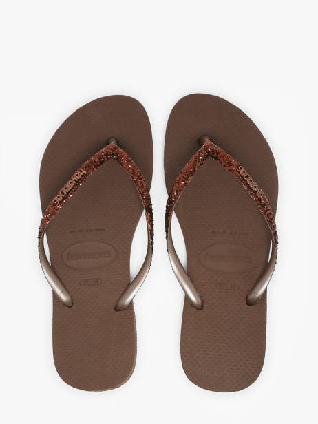 Tongs Slim Glitter Ii Havaianas Marron accessoires 4146975F
