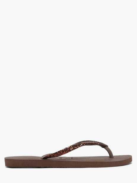 Tongs Slim Glitter Ii Havaianas Marron accessoires 4146975F vue secondaire 1