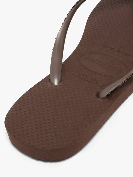 Tongs Slim Glitter Ii Havaianas Marron accessoires 4146975F vue secondaire 3