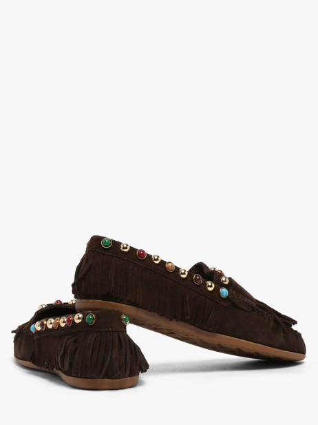 Mocassins En Cuir Inuovo Marron accessoires 29015SMN vue secondaire 2