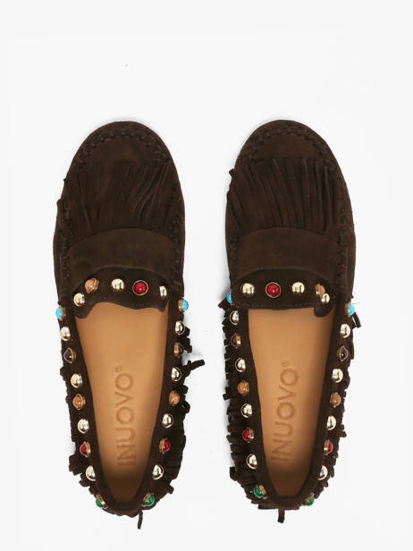 Mocassins En Cuir Inuovo Marron accessoires 29015SMN vue secondaire 3