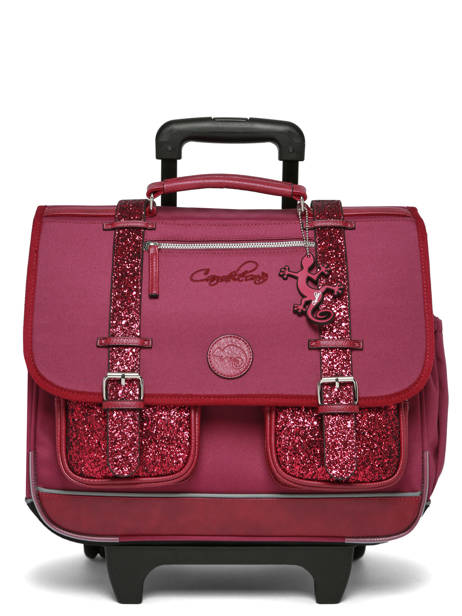 3-compartment Wheeled Satchel Vintage Fantasy Cameleon Violet vintage fantasy CR41 other view 8