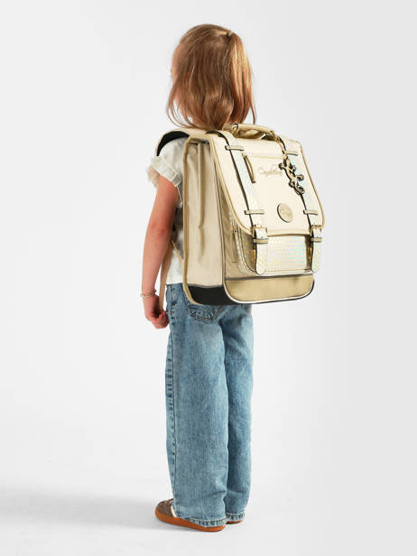 2-compartment Backpack Cameleon Beige vintage fantasy SD39 other view 1