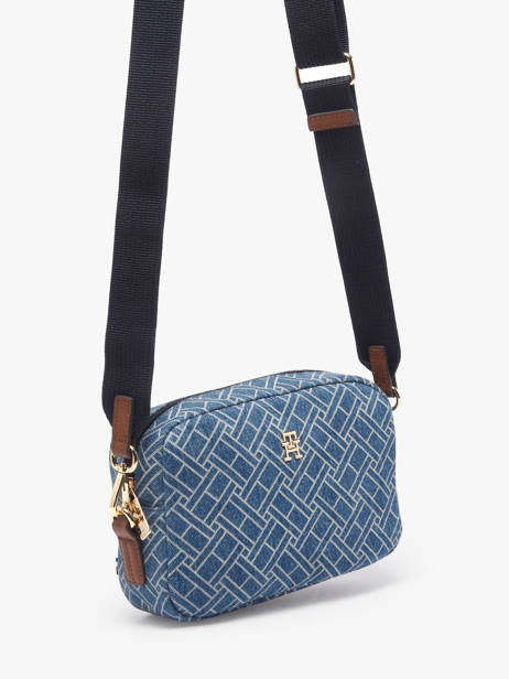 Shoulder Bag Popette Cotton Tommy hilfiger Blue popette AW18610 other view 1