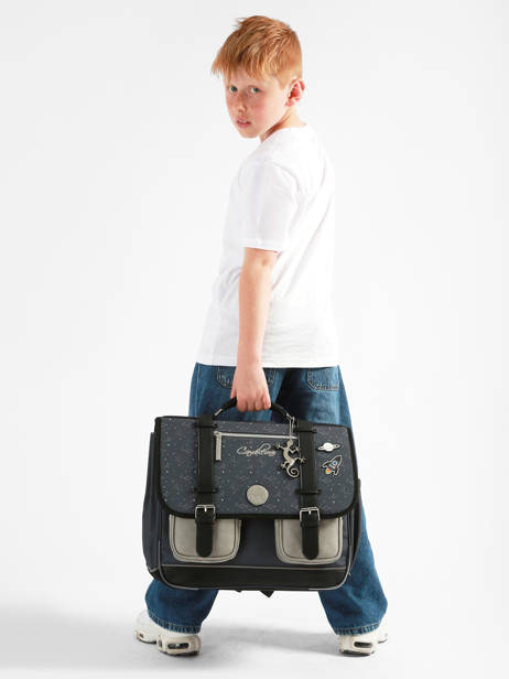 Satchel 3 Compartments Cameleon Gray vintage urban CA41 other view 2