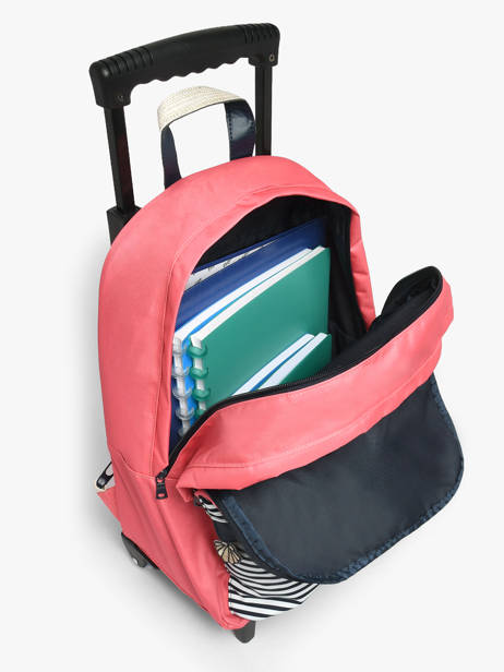 2-compartment Wheeled Schoolbag Tann's Pink les fantaisies f 73213 other view 2