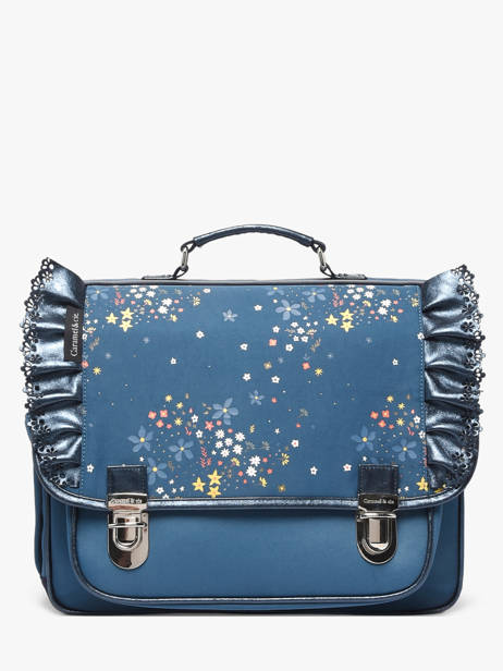2-compartment Satchel Caramel et cie Blue boheme FI